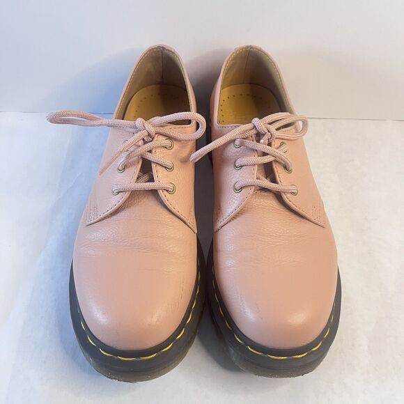 Dr. Martens 24256 Virginia Beige Pink Oxford Shoes Women's Size 7 - Picture 2 of 16